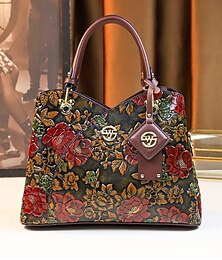 abordables -Sac à main vintage en similicuir pour femme avec motif floral en relief – élégant sac à bandoulière rétro pour dames, mariages, fêtes et occasions formelles