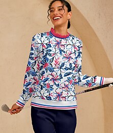 voordelige -Dames Trui met capuchon Blauw Lange mouw Kleding Bovenlichaam Dames golfkleding kleding outfits draag kleding
