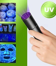 halpa -mustavaloinen UV-valo, 365 nm:n mini tehokas ladattava UV-taskulamppu, usb-c ultravioletti mustavaloinen taskulamppu, kannettava lemmikkien virtsailmaisin hartsin kovettamiseen, uraanilasi, kivet,