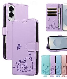 levne -telefon Carcasă Pro Google Pixel 10 Pro XL Pixel 9 Pro XL Pixel 8 Pro Pixel 7 Pro Pouzdro na peněženku Ochrana celého těla s Lanyardem Nárazuvzdorné Kočka Retro PU kůže