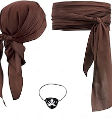 levne -Retro Středověké Renesanční Pásek Čelenka Doplňky Pirát Viking Maškarní kostým Pánské Dámské Unisex Pirát předvečer Všech svatých Karneval Výkon LARP Dospělí Pásek Doplňky do vlasů Eye Patch Celý rok