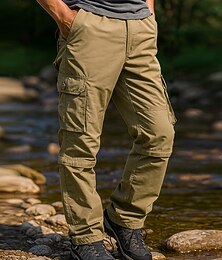olcso -Férfi Teher nadrág Átalakítható nadrág Planinarske hlače Softshell nadrág Külső Normál Gyors szárítás Alsók Zseb Rugalmas derék Katonai zöld Khakizöld Kempingezés és túrázás Futás S M L XL XXL