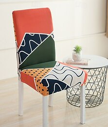 abordables -Housse de chaise de salle à manger extensible, housse de siège amovible et lavable adaptée aux animaux de compagnie, protection de chaise durable pour hôtel, salle à manger, banquet, fête de mariage