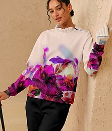 preiswerte -Damen Golf-Pullover Fuchsie Langarm Oberteil Damen-Golfkleidung, Kleidung, Outfits, Kleidung