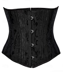 halpa -Naisten Muotoileva korsetti vyötärön korsetti Muotilevat asut Seksikäs korsetti Seksikäs Makea Puhdas väri Napit Avoin selkä Loma Juhla Katu Hihaton Korsetti Musta Valkoinen Kevät Syksy Räätälöity