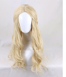 economico -parrucca lo hobbit galadriel parrucca costumi cosplay costume lungo lungo biondo nuovo