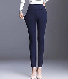 levne -Dámské Ležérní legíny Spodní díly pro odpočinek S kapsami Vysoký pas Tělocvična Venkovní Běh Spodní část oděvu Pevná barva Tmavomodrá Sportovní Sportovní oděvy