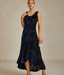 preiswerte -Damen Maxikleid Etui-Kleid Trompeten- Meerjungfrauenkleid A Linie Kleid Figurbetontes Kleid Elegant Formell Cocktail Party Hochzeitsgast Abendgesellschaft Normale Passform Blumen Ärmellos