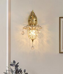 abordables -Apliques de pared de cristal para interiores, de latón, LED, estilo nórdico, para sala de estar, tiendas, cafeterías, aplique de acero, 110-240 V