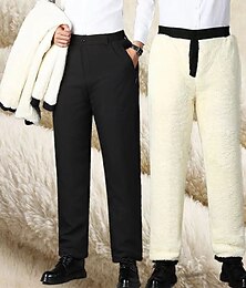 Недорогие -Муж. Зимние спортивные штаны Флисовые брюки Shrepa Толстые С карманами Завышенная Нижняя часть Одежда для спорта и отдыха Для спортивного зала Тренировка С защитой от ветра Теплый