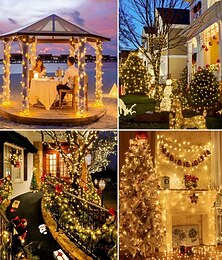 abordables -ZDM® 10m Guirlandes Lumineuses 100 LED LED Dip 1pc Blanc Chaud Blanc Froid Imperméable Décorative Décoration de mariage de Noël 220-240 V / IP65