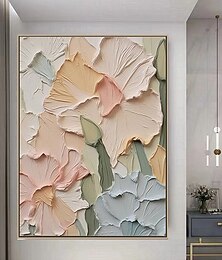 abordables -peinture à l'huile de fleur 3d peinte à la main sur toile art mural texturé crémeux fait à la main art de peinture florale abstraite pour le cadeau d'art mural de salon pour sa peinture de fleur de