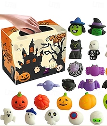 abordables -Lot de 24/48 jouets squishy mochi d'Halloween, cadeaux de fête d'Halloween pour enfants, jouets d'Halloween pour des bonbons ou des friandises en vrac, friandises d'Halloween sans bonbons, cadeaux,