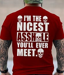 baratos -Homens Gíria engraçada Contra-impressão Camiseta Manga Curta Camiseta Impressão 3D Gola Redonda Camisa Moda Diário Rua Diário Preto Vermelho Azul Verão Primavera Roupa S M L XL XXL XXXL
