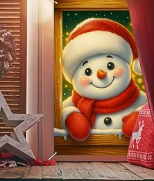 economico -Tenda degli Amici Pupazzo di Neve di Natale Copertura per Finestra Carina di Natale 2025 per Decorazioni Festive Stanza dei Bambini Porta Tappeto da Appendere Interna ed Esterna