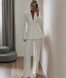 abordables -Robe en crêpe extensible pour femme, simple boutonnage, tenue de soirée, élégante, vintage, contemporaine, manches longues, revers crantés, boutons de recouvrement