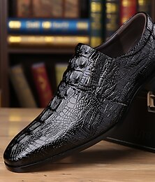 ieftine -Pantofi Oxford texturați albaștri pentru bărbați – pantofi eleganți business din piele ecologică cu finisaj lucios, pantofi formali eleganți pentru birou, nunți și evenimente