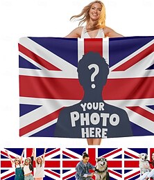 baratos -Tapeçaria fotográfica personalizada com bandeira do Reino Unido e bandeira da união personalizada, crie sua própria imagem para decoração de casa, clubes, shows, bares, dormitórios, salas de estar, quartos, decoração de parede