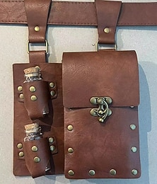 levne -Retro Středověké Renesanční Pouzdro na opasek Viking Alchymista Maškarní kostým Pánské Dámské Unisex Fantazie předvečer Všech svatých Karneval Výkon LARP Ren Faire Dospělí Taška Pásek