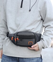 billige -Vannavstøtende crossbody-veske for menn, multifunksjonell mageveske med flere lommer, skulderveske for uformell reise, sport og utendørs bruk