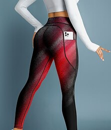 levne -Vánoce Dámské legíny na pilates Fitness kalhoty Legíny na cvičení Kapsy Kolkovné Boční kapsy Ochrana proti slunci Vysoký pas Pilates Tělocvična Cvičení v tělocvičně Kalhoty Cyklistické kalhoty Legíny