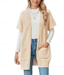 billige -Bryllupsgjestens wraps Elegant Fritid hverdag Hold Varm Kortermet Polyester Bryllup Wrap Med Ren Farge Til Bryllup Vår
