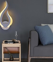 economico -lightinthebox lampade da parete a led a 1 luce da 31 cm applique da parete design a forma di fuoco moderno stile minimalista negozi/caffetterie applique da parete in acrilico generico 10w ip44