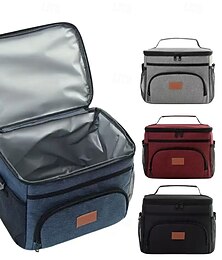 abordables -sac à lunch isotherme grande capacité – fourre-tout &Sac isotherme pour pique-nique, bureau, école, campus, voyage, boîte à lunch thermique réutilisable avec feuille épaisse, léger, design bandoulière
