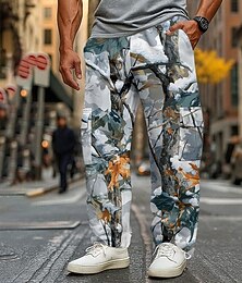 abordables -Homme Camouflage Jogging Cargo Pantalon Jogger Pantalon décontracté Taille Moyenne Occasionnel Extérieur Athlétique Chasse Taille élastique avec cordon de serrage Fond ouvert Pantalon tactique avec