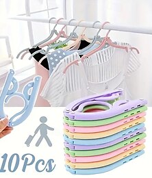 abordables -Lot de 10/20 cintres de voyage pliables et portables, couleurs mélangées – cintres en plastique durables et peu encombrants pour la maison et les magasins de détail &utilisation en voyage