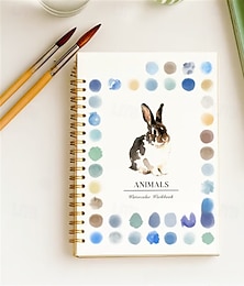 preiswerte -Malbuch zum Mischen von Aquarellfarben, eleganter Planer mit Spiralbindung und 8 Mustern zum Ausmalen für Erwachsene, Bullet Journaling, gepunktete Rasterlayouts, ideale Geschenke für Anfänger und