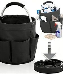 cheap -Multi-Pocket Portable Tool Storage Tote Bag – Durable Metal Garden Handbag with Multiple Open Pockets, Perfect for Small Tools, Gardening Essentials, Father’s Day Gift