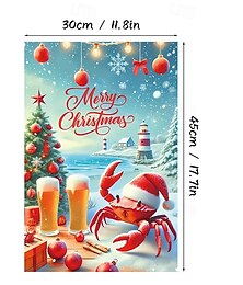 cheap -Christmas Garden Flag, Outdoor Winter Yard Decoration Banner with Snowman Design, Holiday Home Porch Flag, Seasonal Lawn Decor for Outdoor Use