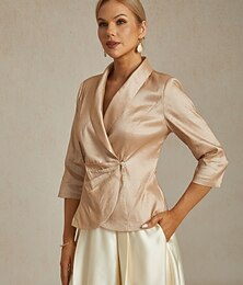 olcso -Női Öltözetes felsők Elegáns Buli Stílusos V-alakú Pezsgő Tavasz, Ősz, Tél, Nyár