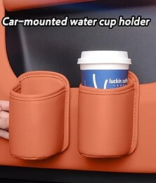economico -Portabicchieri per auto in pelle PU da 1/2 pezzi: scatola organizer multifunzionale per interni auto, mantiene bevande e accessori puliti e in ordine