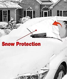 economico -copertura magnetica anti-neve per auto, mezza copertura per auto con protezione del parabrezza anteriore, parasole spesso e scudo antineve resistente al calore per inverno ed estate