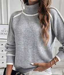 levne -Dámské Mikina s rolákem Mikina s kapucí Top v salonku Dlouhý rukáv Vrchní část oděvu Oblečení na atletiku Jednobarevné Tělocvična Venkovní Běh sportovní oblečení Sportovní oděvy Šedá