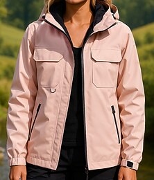abordables -Mujer Cortavientos Chaqueta Chaqueta Softshell Chaqueta para senderismo Al aire libre Impermeable Resistente al Viento Trajes de senderismo Ropa de senderismo Primavera Otoño Camiseta Camping