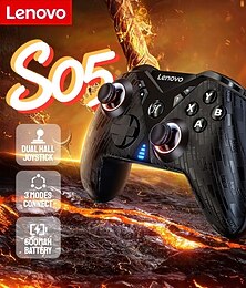 billiga -Lenovo S05 spelkontroll RGB trådlös gamepad Hall-effekt joystick-trigger för Switch/2/OLED/Lite PC iPhone Android-telefoner