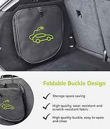 お買い得  -EVケーブルオーガナイザーバッグ1個 - ジャンパーケーブルコード用ポータブル収納ケース &ホースは耐久性のあるポリエステル素材で、電気自動車の充電器のケーブル管理に最適です。