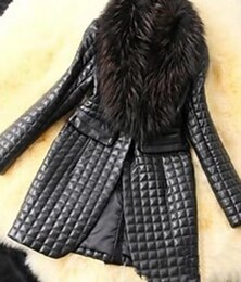 preiswerte -Damen Wintermantel Mantel Warm Bequem Reißverschluss Tasche Lässig Einfach Urlaub Alltagskleidung Ausgehen Wochenende Lang Umlegekragen Normale Passform Langarm Oberbekleidung Schwarz Herbst Winter