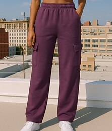 preiswerte -Damen Jogginghose Laufhosen Trainingshosen Kordelzug Tasche Hohe Taille Unterteile Athleisure Fitnessstudio Trainieren Herbst Atmungsaktiv Fitnesstraining Outdoor Laufen Normale Passform