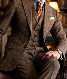 levne -Pánské Svatební Obleky Otevřené Světle modrá Bordó Jednobarevné Na míru Sada 3 kusů Jednořadové se dvěma knoflíky