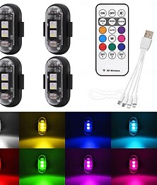 preiswerte -Kabellose Blitzlichter mit Fernbedienung, LED-8-Farben-Antikollisions-USB-Ladefunktion, wasserdichte Innen-Notwarnleuchten für LKW, Drohnen, Flugzeuge, Fahrräder