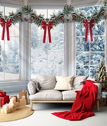 ieftine -Crăciun tapiserie agățată fereastră vedere iarnă zăpadă peisaj mare artă murală decor pătură perdea casă de vacanță dormitor living decorare festivă