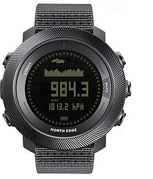 abordables -REWARD Hommes Smartwatch Montre Connectée Grand cadran Extérieur Sports Boussole Altimètre Chronomètre Réveil Nylon Suivre