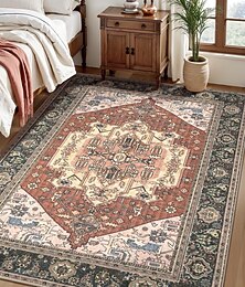 economico -tappeto vintage in stile persiano, grande tappeto resistente allo sporco, tappeto per camera da letto, soggiorno, comodino, arredamento per la casa, motivo etnico, antiscivolo, morbido