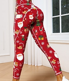 levne -Vánoce Dámské Unisex legíny na pilates Fitness kalhoty Legíny na cvičení Kapsy Kolkovné Boční kapsy Pilates Tělocvična Cvičení v tělocvičně Kalhoty Cyklistické kalhoty Legíny Vánoce Meruňková Světle