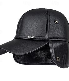 halpa -Miesten Korvaläppähattu Talvihattu Talvihatut Talven lämmin lippalakki Talvi baseball-lippis korvaläpäillä Musta Polyesteri Fleece Muoti Moderni nykyaikainen Arki-asut Deitti Yksivärinen / yksivärinen