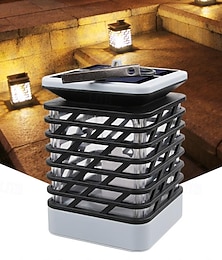 levne -Voděodolné LED solární lucerna, tančící plamen, svíčky, blikající plamen, lampa, deštník, noční světlo, automatický senzor pro zahradu, terasu, dvůr
